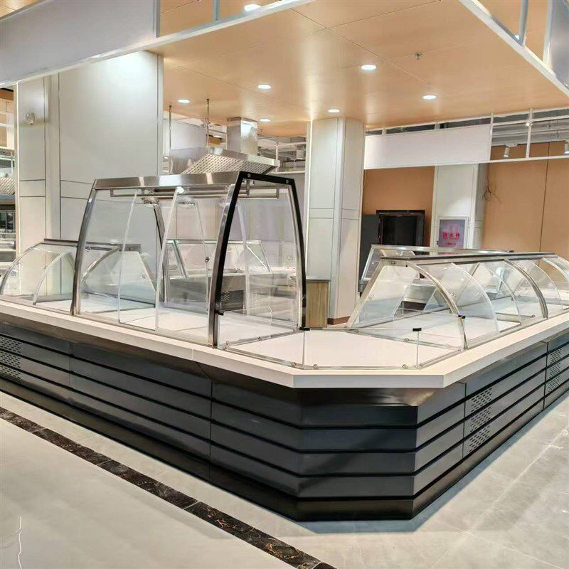 超市不锈钢熟食柜点心区面点区展示柜精品面包柜熟食灯车烤鸭台