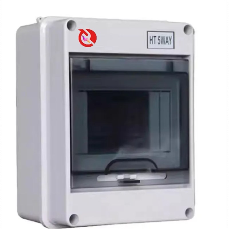 HT-5回路IP65防水配电箱开关盒家用室外漏电保护明装空开盒50/箱