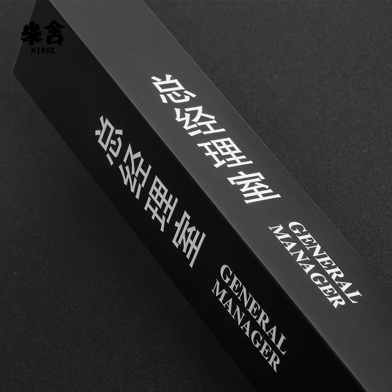 侧挂门牌立体三维三面高档办公室门牌定制金属铝合金商务经理室董
