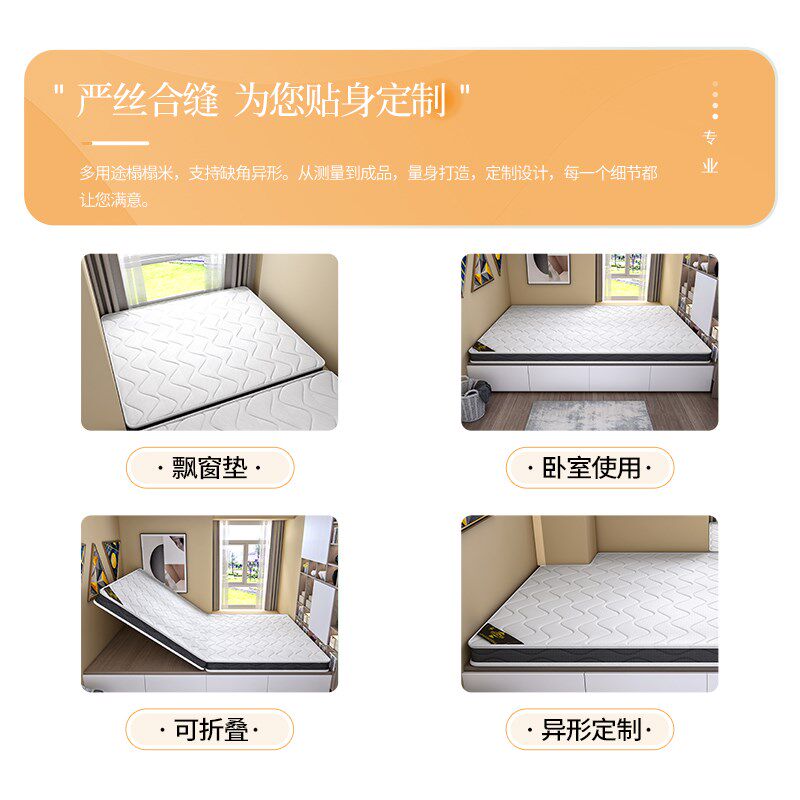 椰棕床垫榻榻米硬垫定制尺寸棕榈床垫天然乳胶床垫可折叠异形定制