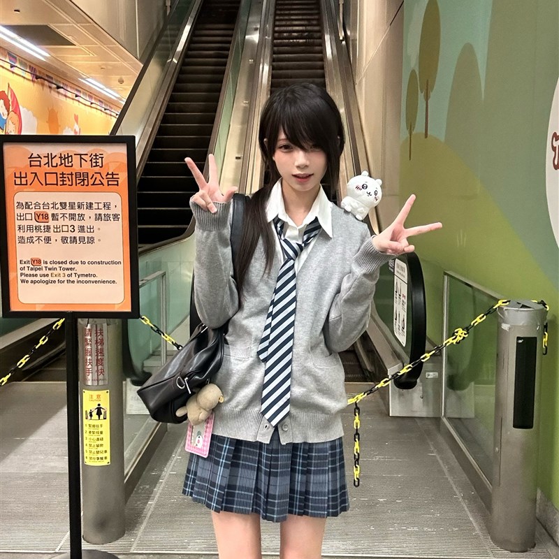 小原不圆 湛 原创jk格裙4.25晚8点蓝色春夏学院风日系