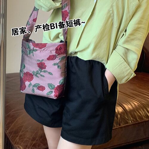 孕妇短裤夏季外穿薄款棉麻休闲宽松阔腿托腹裤子夏天打底裤孕妇装