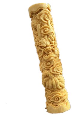 文玩实心竹雕刻盘龙柱花椒木龙行天下竹雕手把件盘玩配饰来料加工