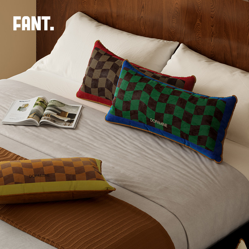 午后柏林中古风床上抱枕夹腿长条轻奢高级感沙发靠垫床头腰靠枕头