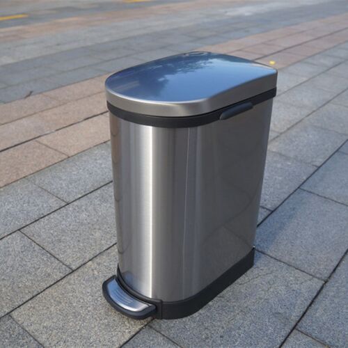 不锈钢静音厨房10L40L大号脚踏垃圾桶家用带盖创意医院酒店