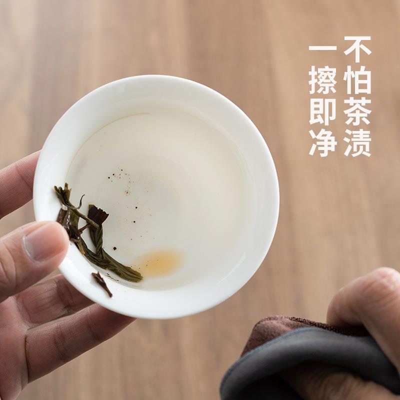 德化羊脂玉白瓷盖碗单个陶瓷大号三才敬泡茶杯带盖不烫手功夫茶具