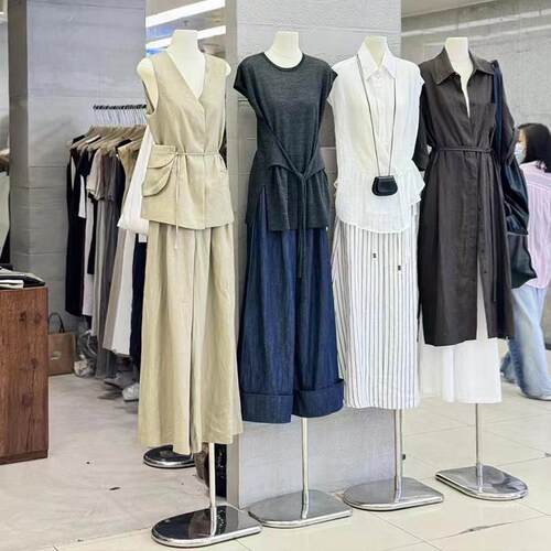 韩版服装店扁身模特道具女平胸半全身橱窗女装假人偶台模特展示架