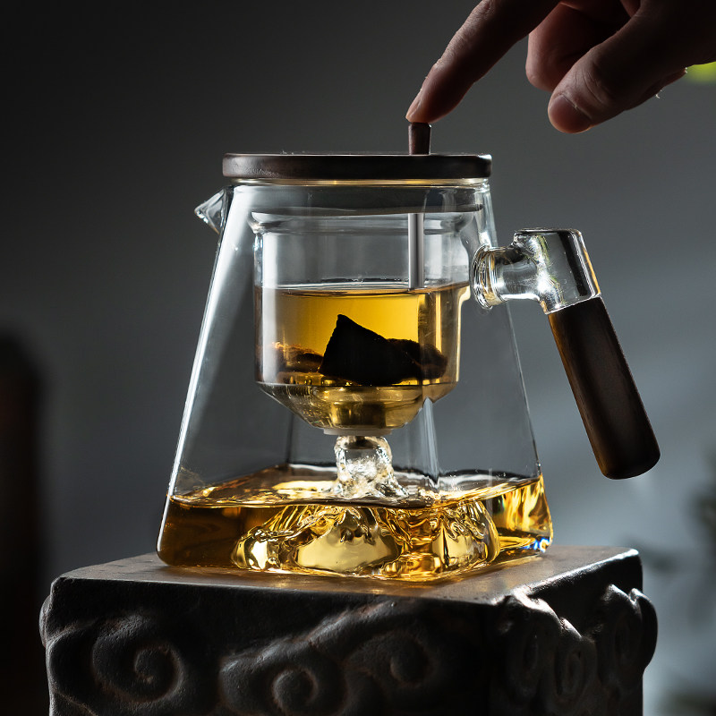 全玻璃内胆泡茶壶飘逸杯一键过滤按压式高端茶水分离聪明壶泡茶器