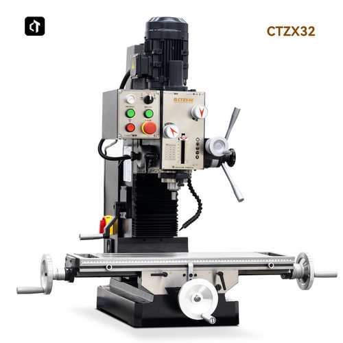 呲铁CTZX32三相变频版220v输入工业级台式钻铣床钻铣床攻丝机铣床