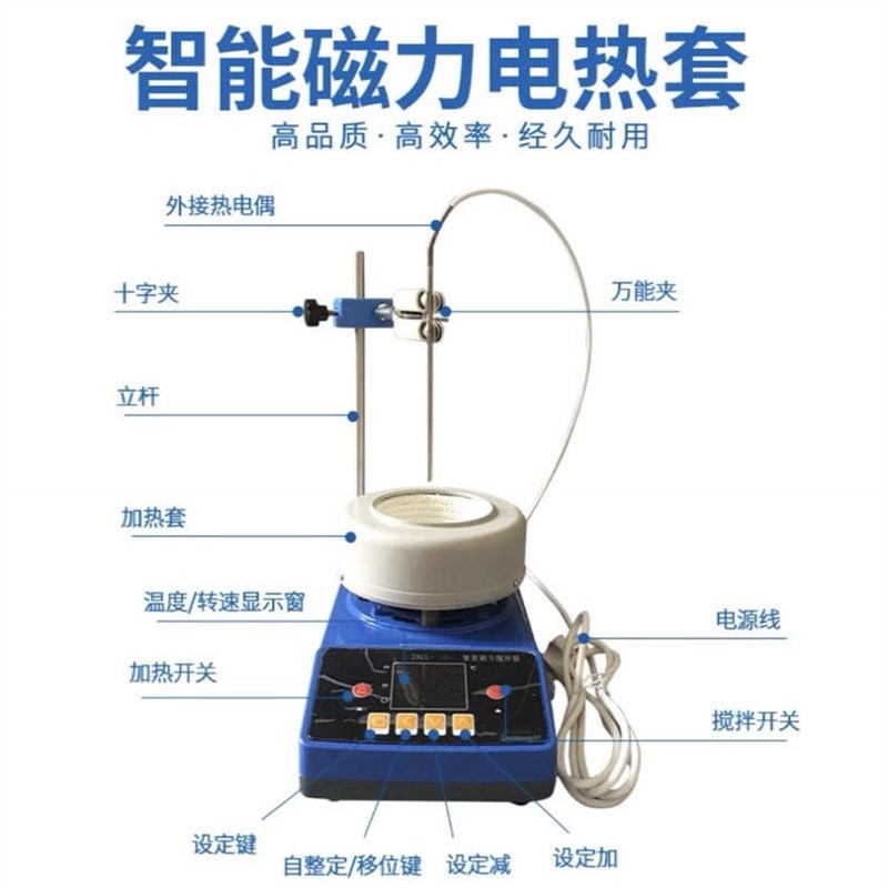 智能恒温磁力电热套搅拌机ZNCL-TS250ML500M实验室数显磁力搅拌器