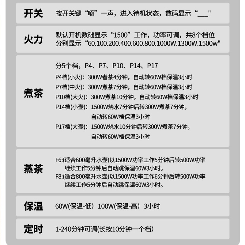 煮茶专用电陶炉家用烧水炉不挑壶围炉煮茶器泡茶玻璃壶套装电热炉