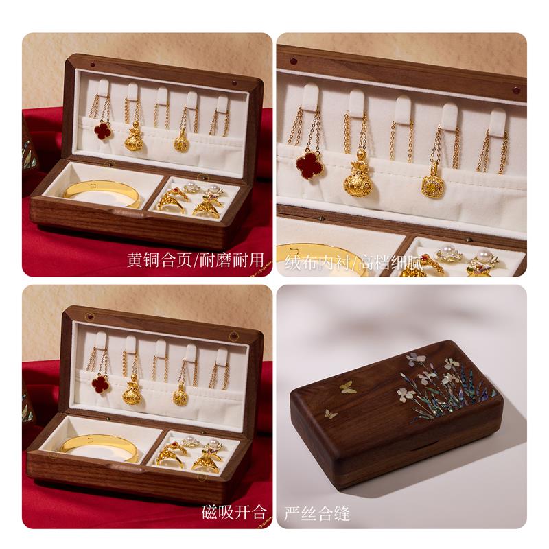 非遗螺钿首饰盒高档精致结婚五金收纳盒2026年新款实木高级感礼物图片