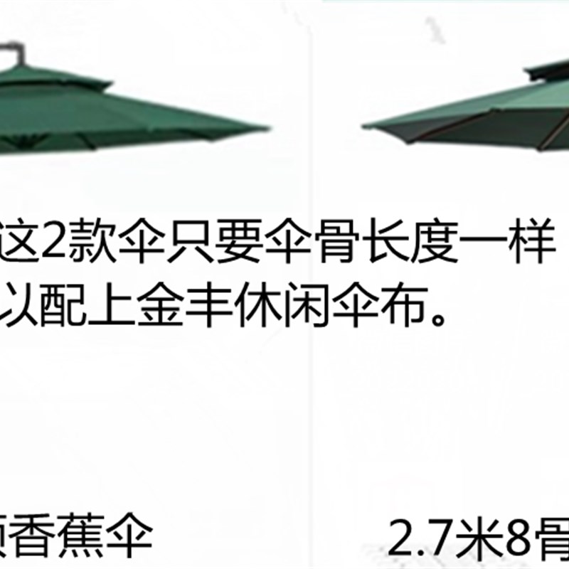 伞布更换2.7米双顶伞布防雨防晒遮阳伞布户外庭院伞顶布防紫外线