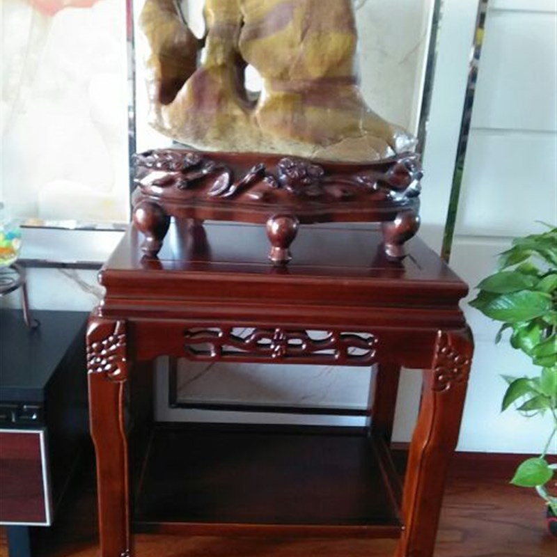 包邮实木鱼缸架子鱼缸底座小型水族箱草缸老榆木底柜家用客厅地柜