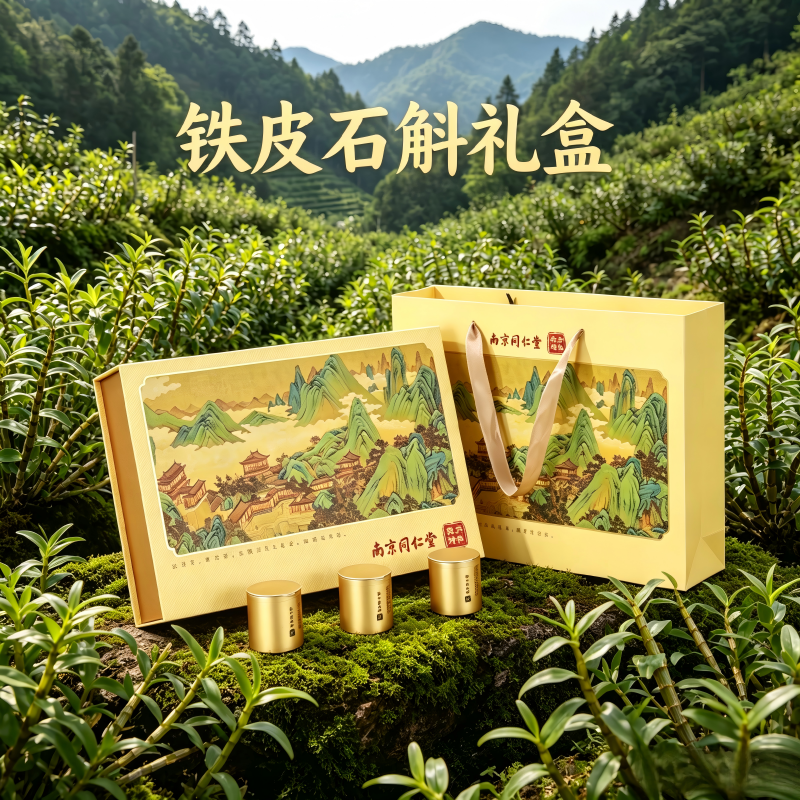 南京同仁堂铁皮石斛礼盒送礼长辈滋补品实用礼物官方旗舰店正品