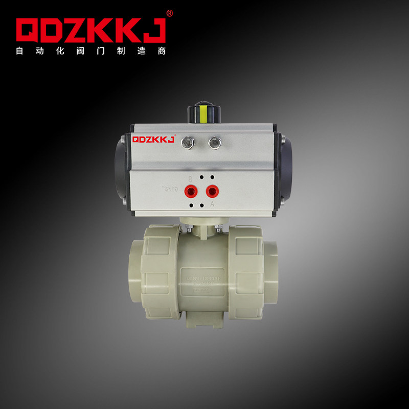 气动PPH球阀Q621F-10PPH气动 DN15-100 耐酸碱塑料双由令PPR球阀
