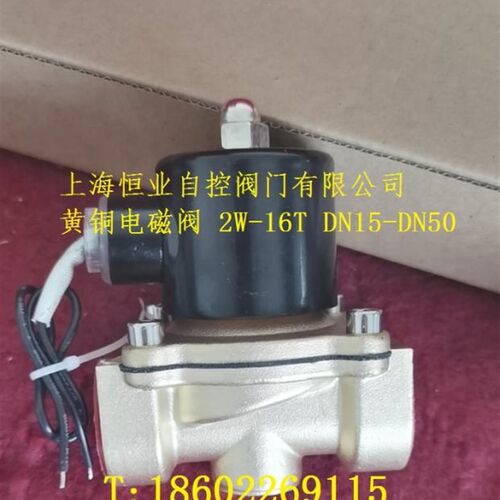 上海恒业自控阀门 黄铜丝扣电磁阀DF ZW 2W-15 20 25电压220V 24V