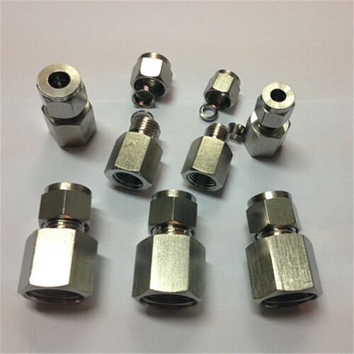 304不锈钢内丝卡套接头M8X1-6mm-8mm  压力表接头