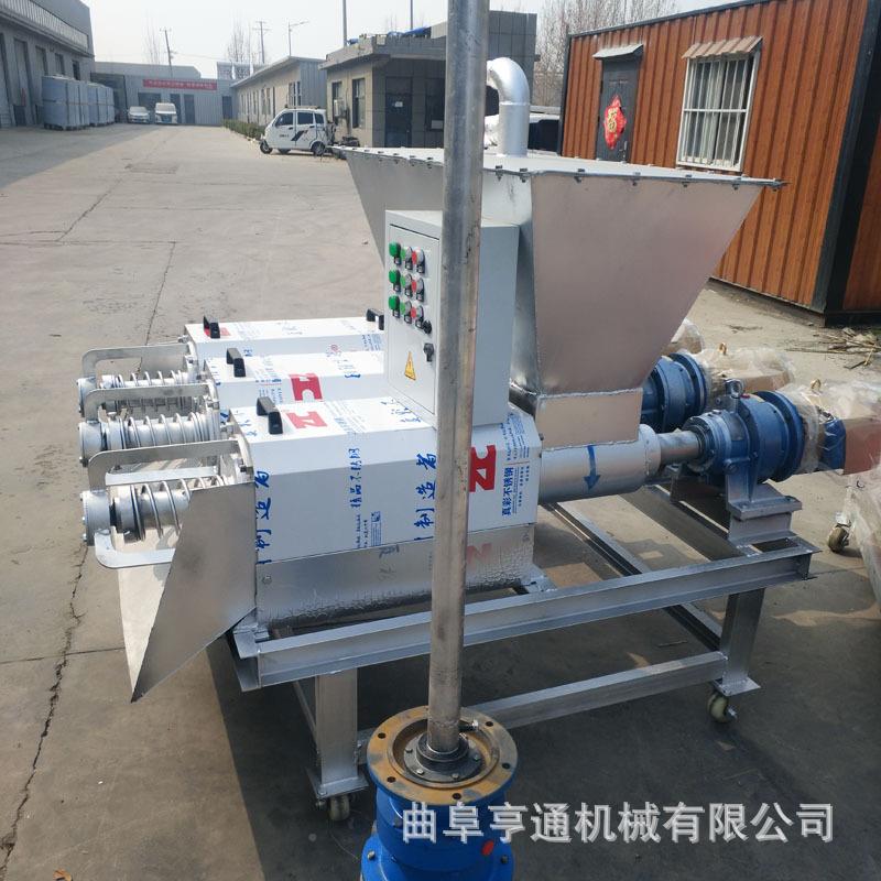 新款干湿分离三机头锈钢鸡粪水机电不动养殖UPW场猪脱粪固机液分