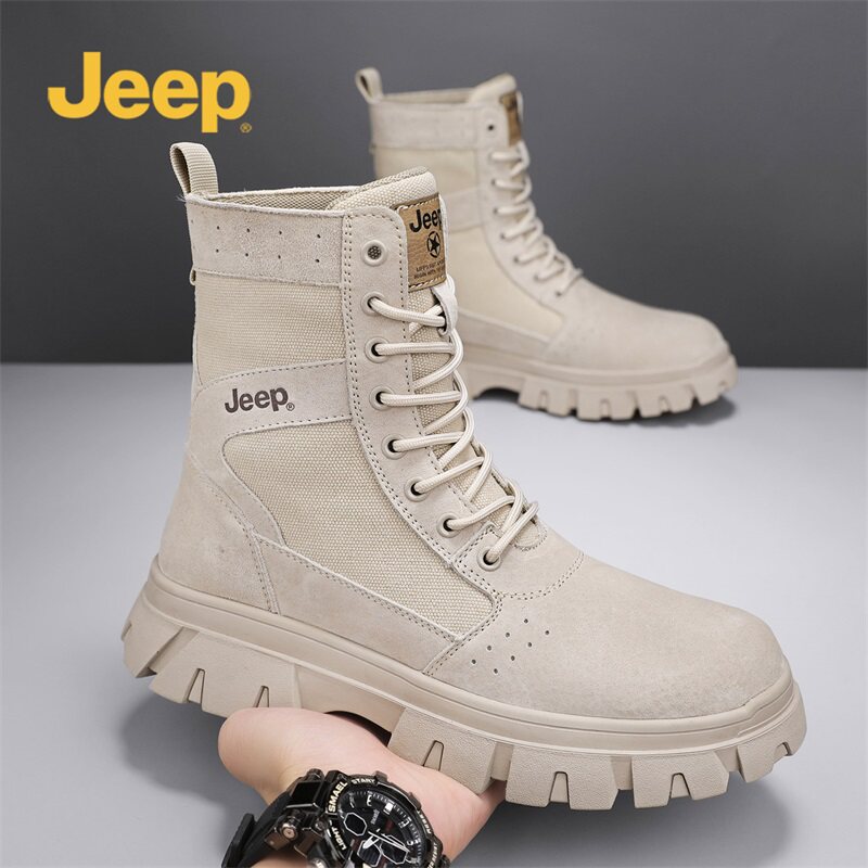 JEEP男夏季高帮厚底防滑马丁靴