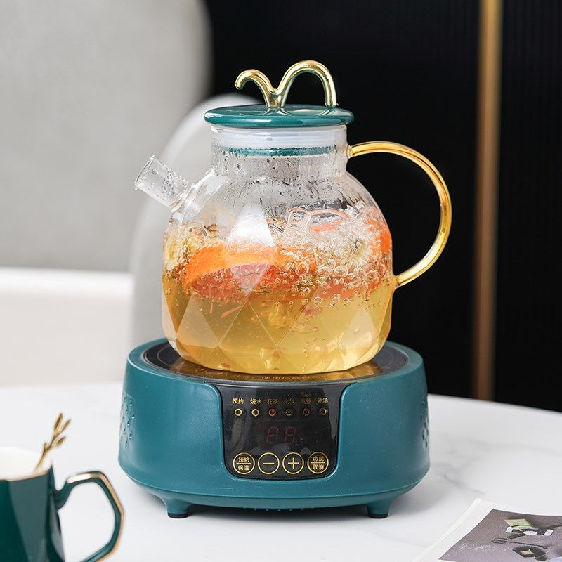 高颜值轻奢花茶具套装家用养生玻璃壶茶杯陶瓷水杯子乔迁结婚送礼
