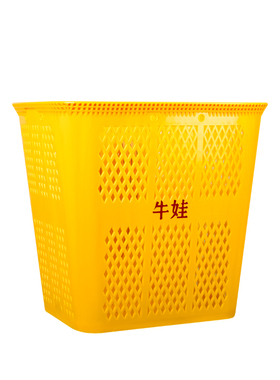仿竹编塑料背篓黄色镂空背篓家用户外胶背篓结实耐用舞蹈道具背篼
