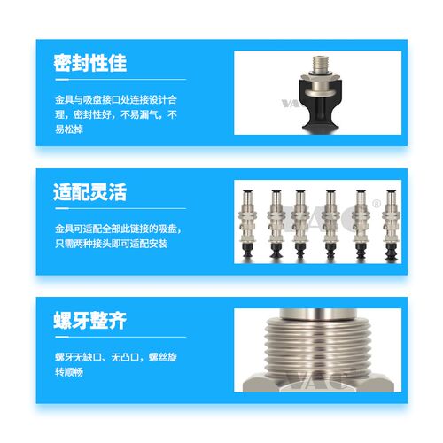 软质软质波纹型MVCTN/MVCTE/MVDTN带缓冲 后进气 金具支架 吸盘