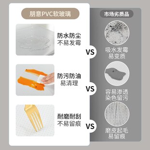 滚筒洗衣机盖垫防水防尘双开门冰箱盖布家用微波炉床头柜透明垫子