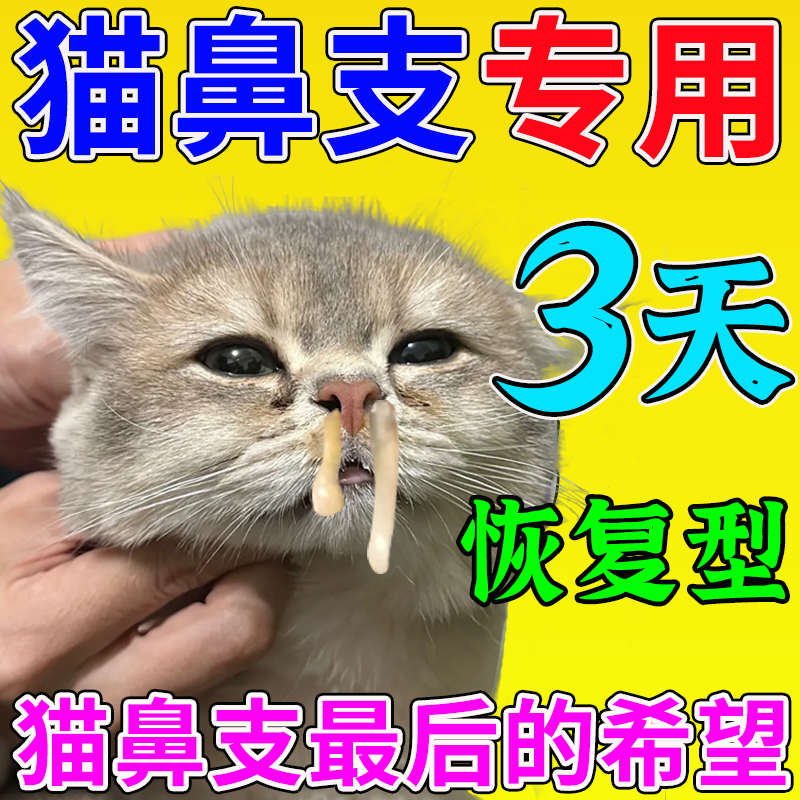 猫鼻子专用非特效药猫眼睛泪痕眼屎流鼻子提升免疫专用涕精神不佳