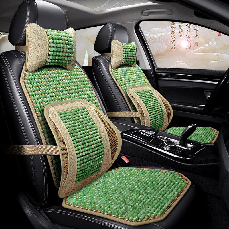 夏季玉石陶瓷水晶圆珠子汽车沙发办公椅坐垫四方单片凉席夏天坐垫