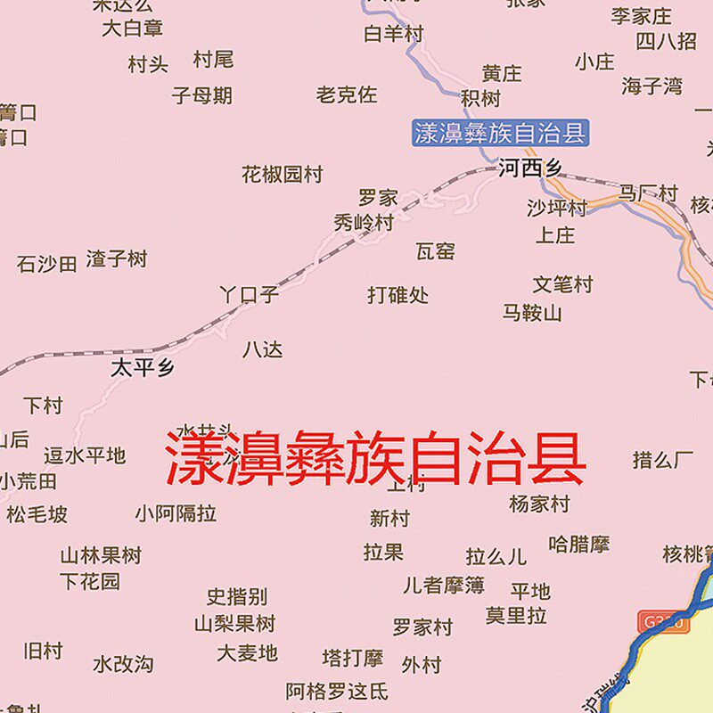 2021新款大理州地图客厅办公室挂图高清防水墙壁装饰实物推荐定制
