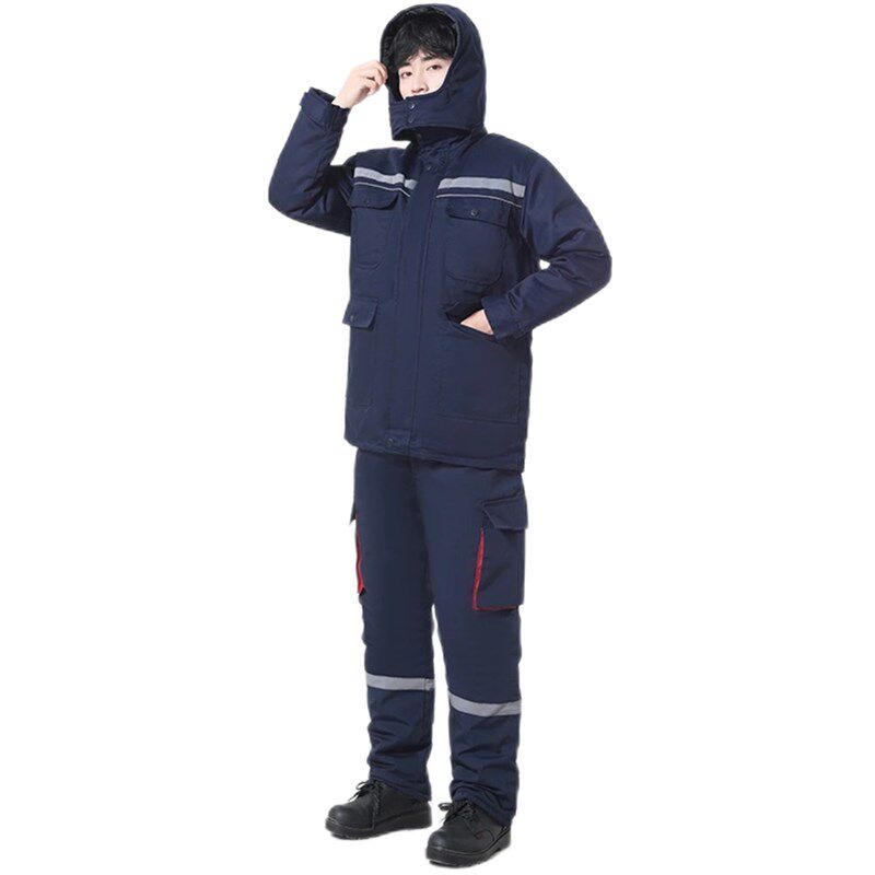 活里子加厚劳保棉衣套装背带棉裤冷库工厂机修室外冬季防寒工装