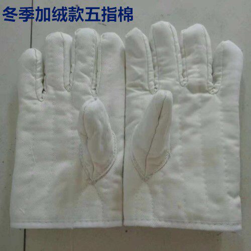 厂家耐高温加厚帆布手套批五发指棉巴掌防烫隔热烤箱劳保防护用品