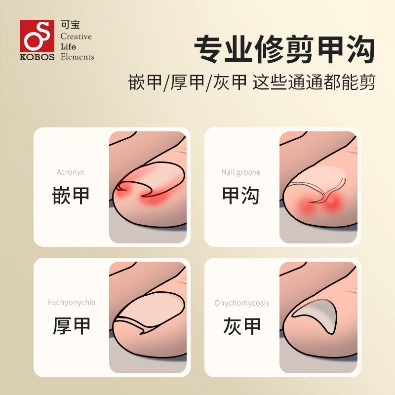 可宝鹰嘴钳鹰嘴指甲钳单个指甲刀甲沟指甲剪刀指甲剪钳子尖嘴修脚