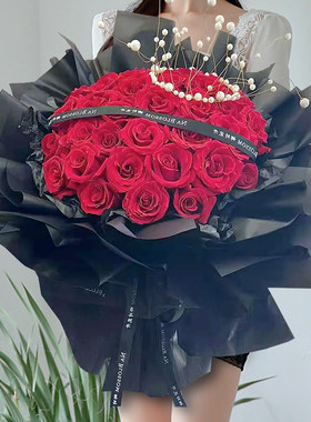 520广州鲜花同城速递生日礼物花束越秀天河红玫瑰康乃馨花店配送
