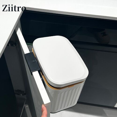 ZIITRO厨房垃圾桶壁挂式2025新款家用桌面收纳桶高款橱柜台面轻奢