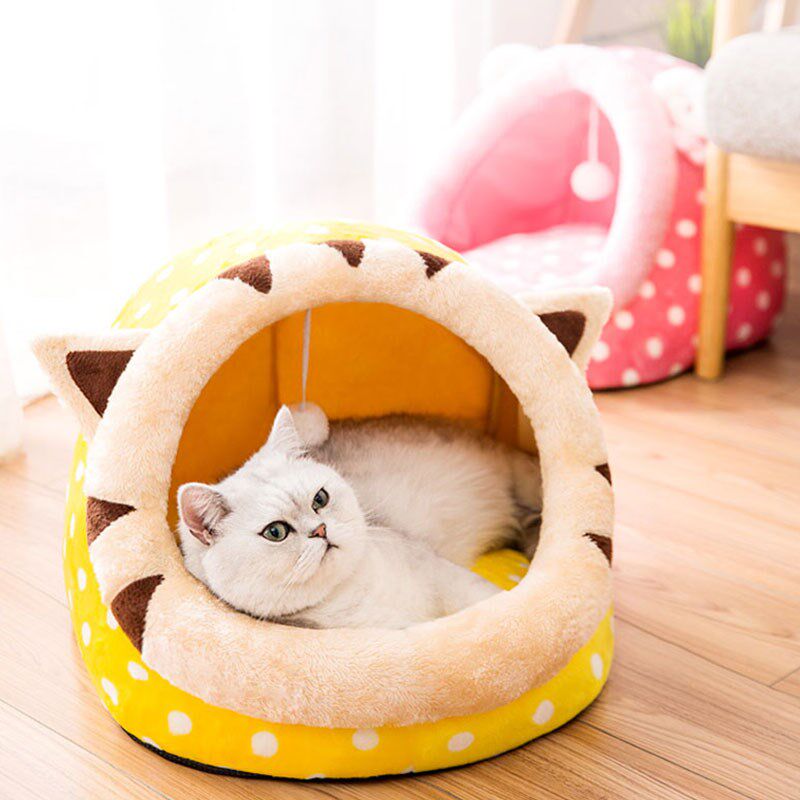 月饼喵牛油果猫窝猫别墅保暖猫咪床半封闭幼猫冬季保暖冬款防寒