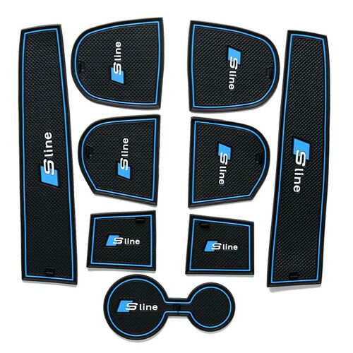 05-22款奥迪Q5L A6L Q3 Q5改装内饰专用门槽垫储物槽垫水杯垫防滑