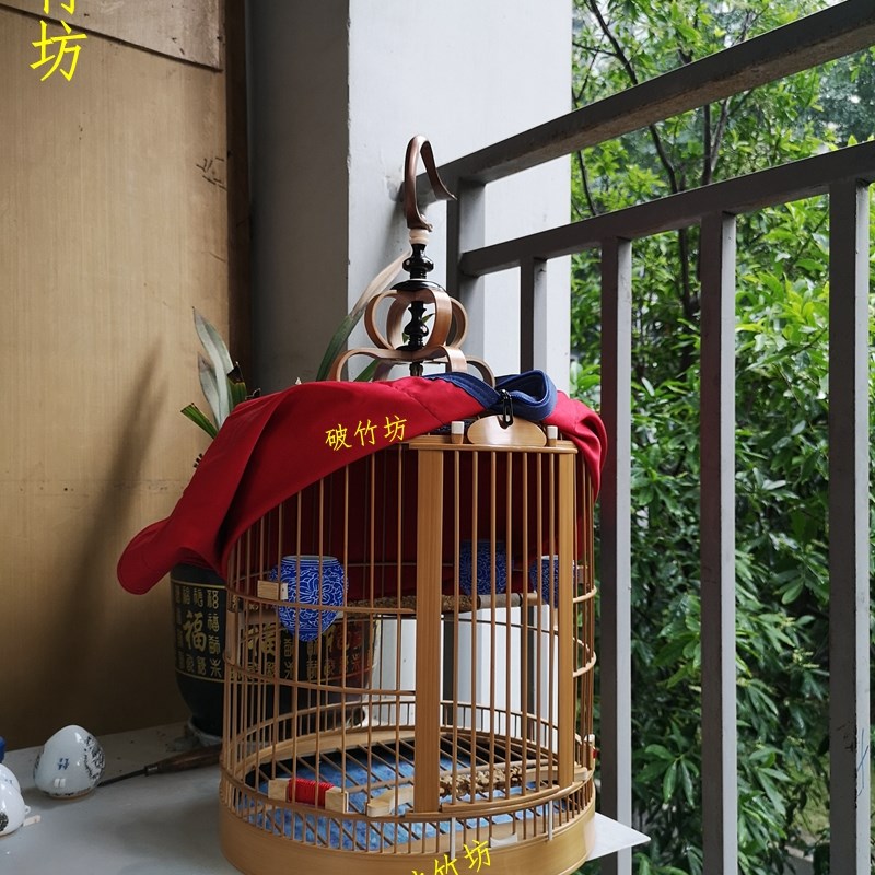 川笼画眉鸟笼 手工竹子笼 四川成都笼子 全套包邮贴青笼
