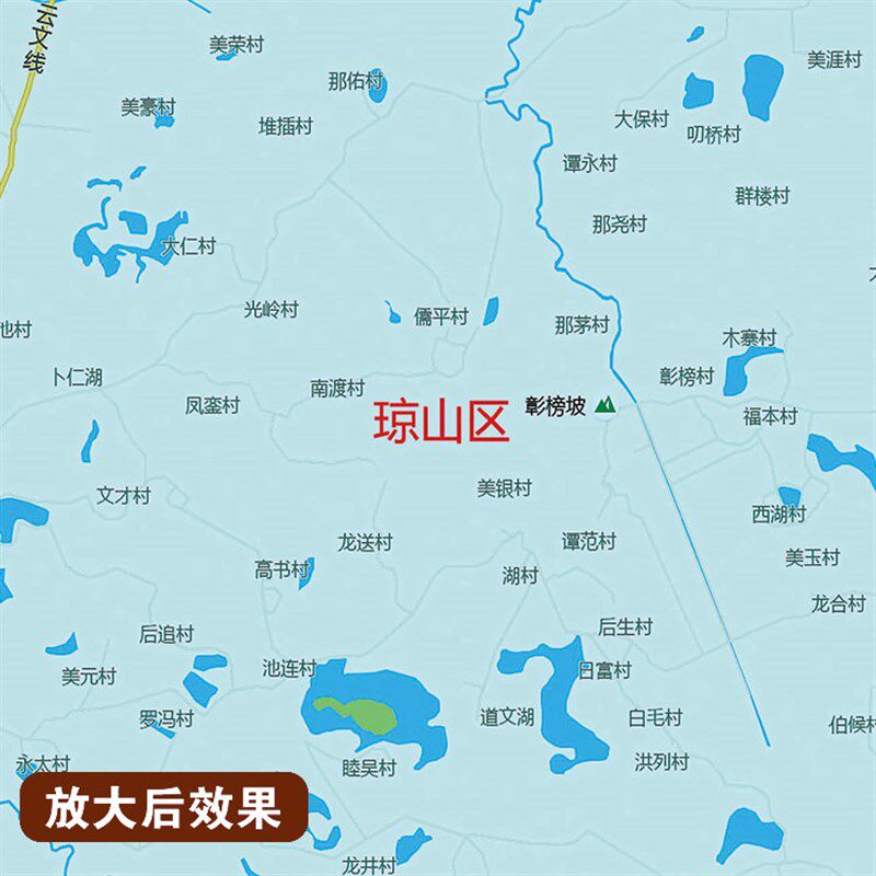 2025新款海口市行政区划地图办公室挂图高清壁贴超大装饰画定制