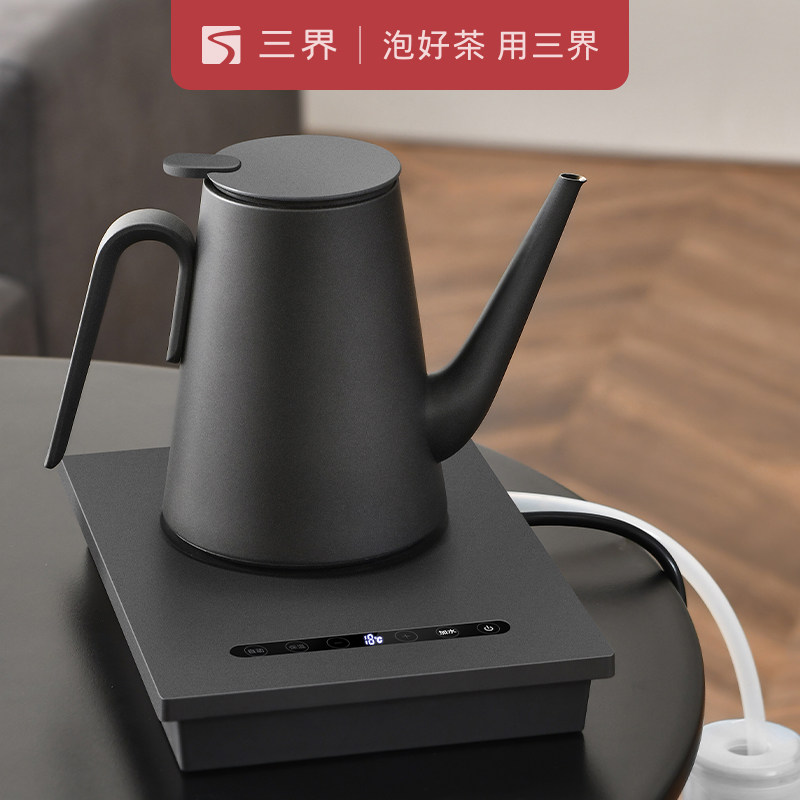 三界茶具妙控电热水壶嵌入式底部上水保温烧水壶泡茶专用茶盘套装