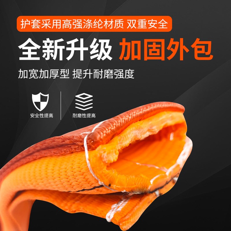 防割耐磨起重吊带缆绳保护套扁护套护角魔术贴防护布加厚防护垫布图片