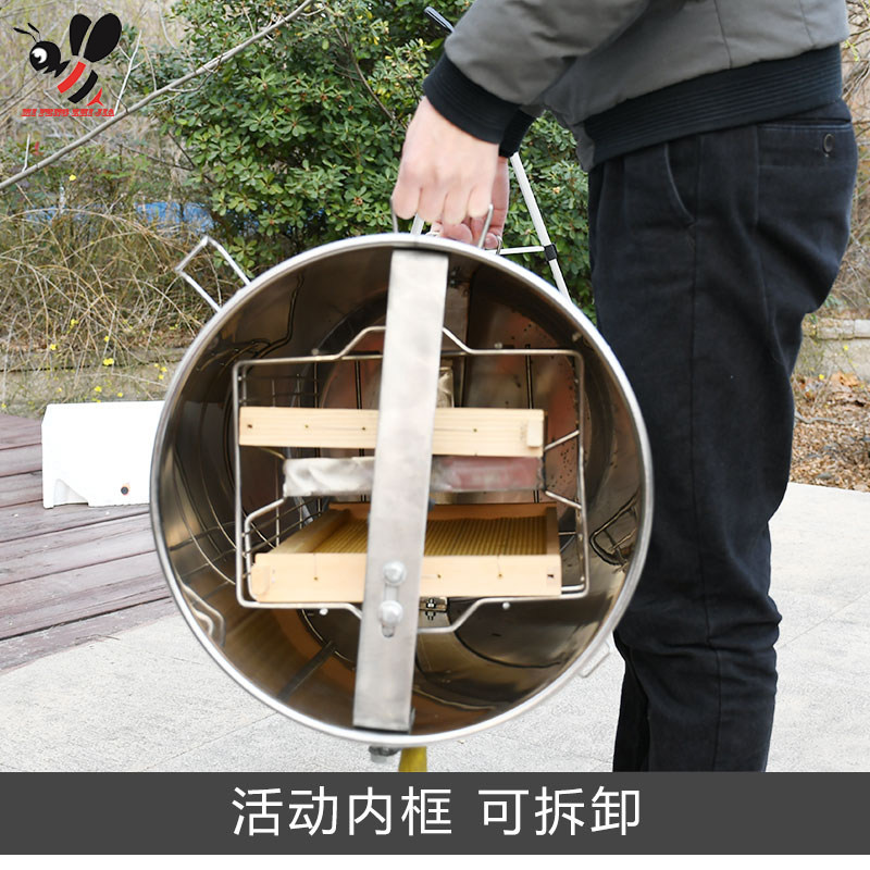摇蜜过滤一体机加厚不锈钢摇蜜机小型家用2021新款甩打蜜桶摇糖机