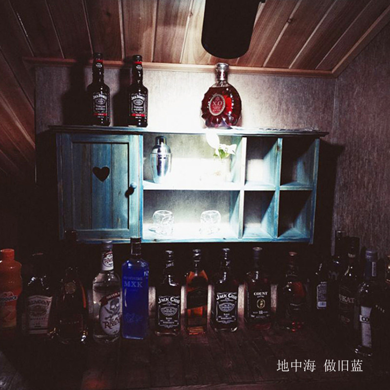 zakka置物架层架壁挂餐厅收纳吊柜实木墙上装饰搁板田园原木复古