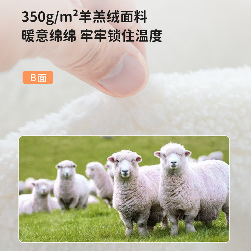 婴儿毛毯宝宝秋冬季双层加厚小被子新生儿推车盖毯羊羔绒儿童毯子