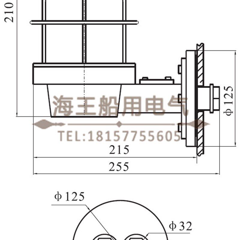 船用铜质白炽舱顶灯CCD9-6/6A走道甲板照明灯玻璃灯罩60W/25W