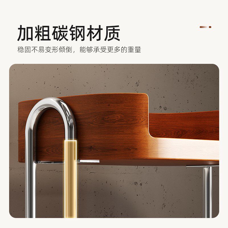 打印机置物架落地办公室多层移动收纳柜家用书桌下放置书包小推车