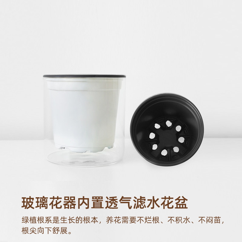 轻奢风原木壁挂式花盆简约木质手工花瓶盆栽墙上装饰水培花器插花