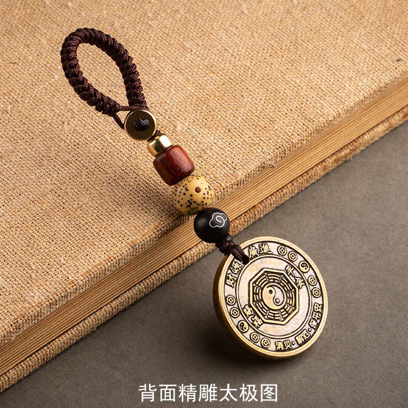 龙年汽车钥匙挂件黄铜十二生肖汽车钥匙扣铜男士创意手工小挂件女