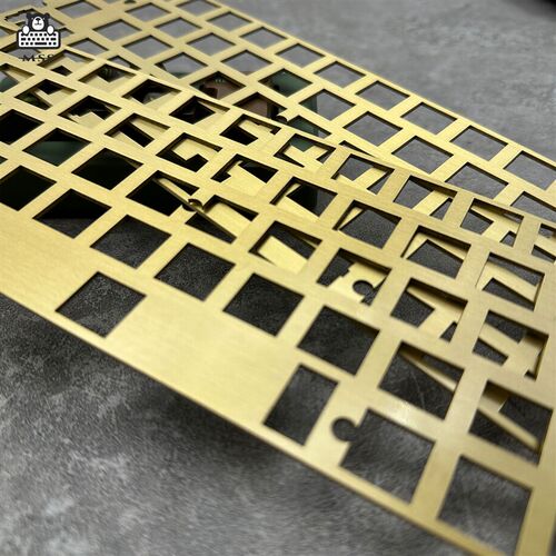左移64定位板机械键盘客制化PC黄铜POM碳纤维玻纤FR4定位板